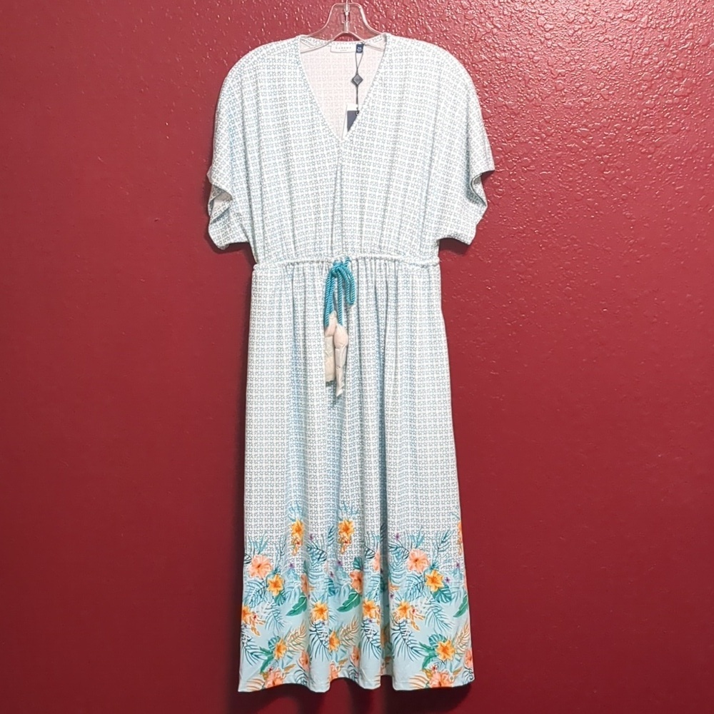 CABANA LIFE Cayman-Coverluxe Tie Waist Midi Dress - Picture 2 of 8